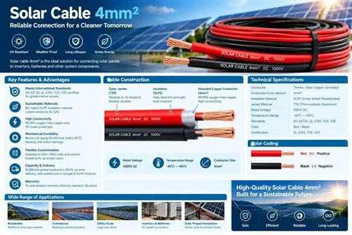10 vodećih svjetskih fabrika solarnih kablova od 4 mm2 2026.